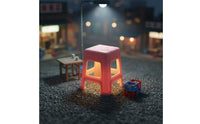 Vintage Charm Stool-Shaped Light Gift Idea Retro Phone Stand Lamp Warm Ambient Lighting Mini Stool Night Light Cozy Atmosphere for Office, Shop