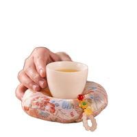 新中式纯手工布艺茶杯垫壶承功夫茶道配件盖碗茶壶防烫隔热垫壶承