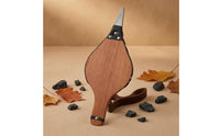 Pointed Metal Nozzle Manual Fire Blower Natural Wood Grain Fireplace Bellows Black Trim Wooden Fire Blower Handheld