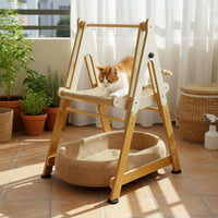 Double Layer Cat Hammock 2-in-1 Double Layer Cat Bed Pet Resting Station