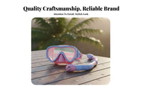 Leak-Proof Seal Kids Snorkel Set Safe Silic Single Material Full Dry Top Snorkel Set Adjustable Strap for Boys, Beginners, Pool, Beach