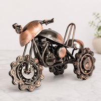 Metal Motorcycle Figurine Vintage Metal Motorcycle Model Retro Decor for Collectors, Desk, Bookshelf, Office