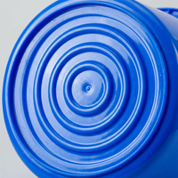 Large Blue Bucket, Round PP Container with Reinforced Handles, Household Water Storage Barrel, Industrial Use Container