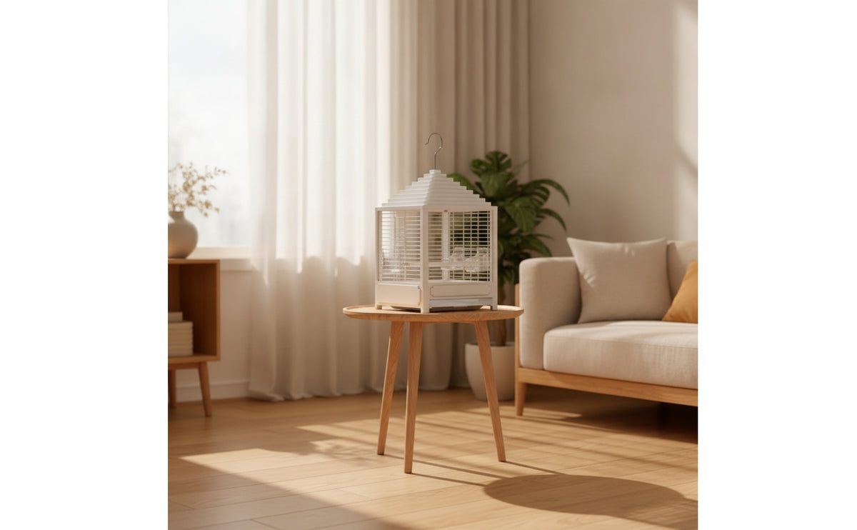 Bird Cage with Pull-out Tray Decorative Bird Cage with Slide-out Tray Portable for Living Room, Balcony