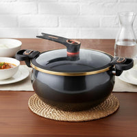8 L Multi-Functional Enamel Micro Pressure Pot Locks in Moisture and Freshness Micro-Pressure Soup Pot Easy to Clean Large Capacity Dutch Oven Even Heating for Families, Kitchen