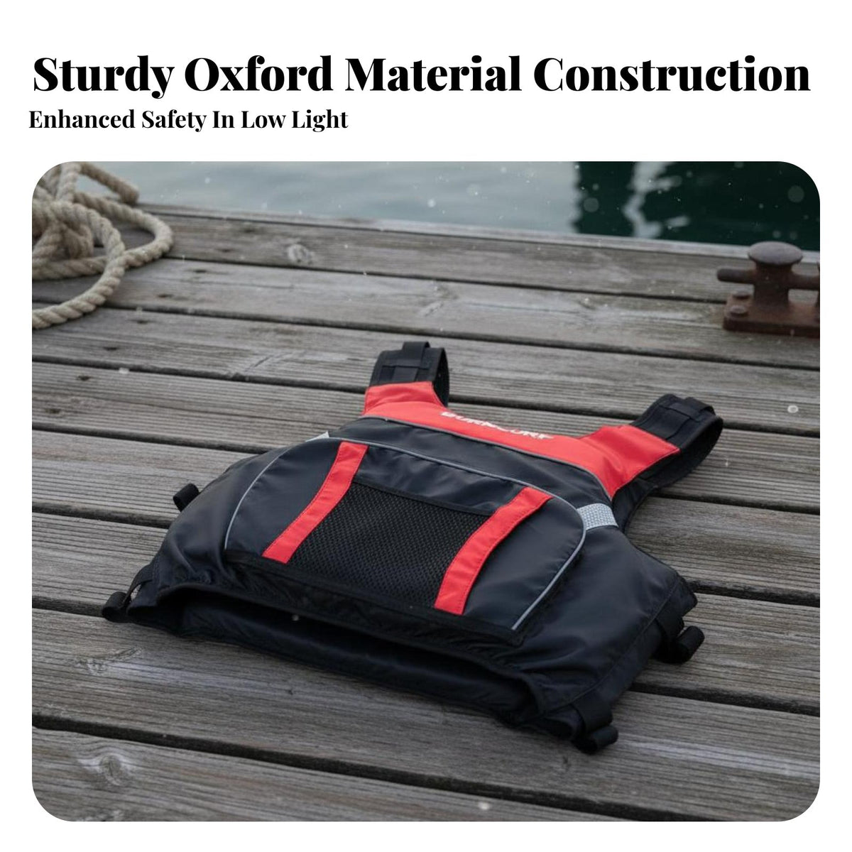 Adult Flotation Device Lightweight Fishing Flotation Device Waterproof Nylon Kayaking Buoyancy Vest for Kayakers, Paddlers, Sailing, Boating
