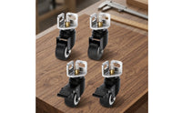 4 Pieces Angle-Angle-Steel Wheel Bracket Easy to Install L-Bracket Casters Heavy Duty Caster Wheel for Garage