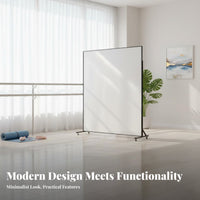 Lockable Casters Movable Dance Mirror Distortion-Clear Full Length Mirror on Wheels Crystal-Clear Home Furnishing HD Surface for Dancers, Fitness Enthusiasts, Gym, Bedroom