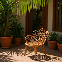 Chinese Style Rattan Single Chair for Balcony and Garden
