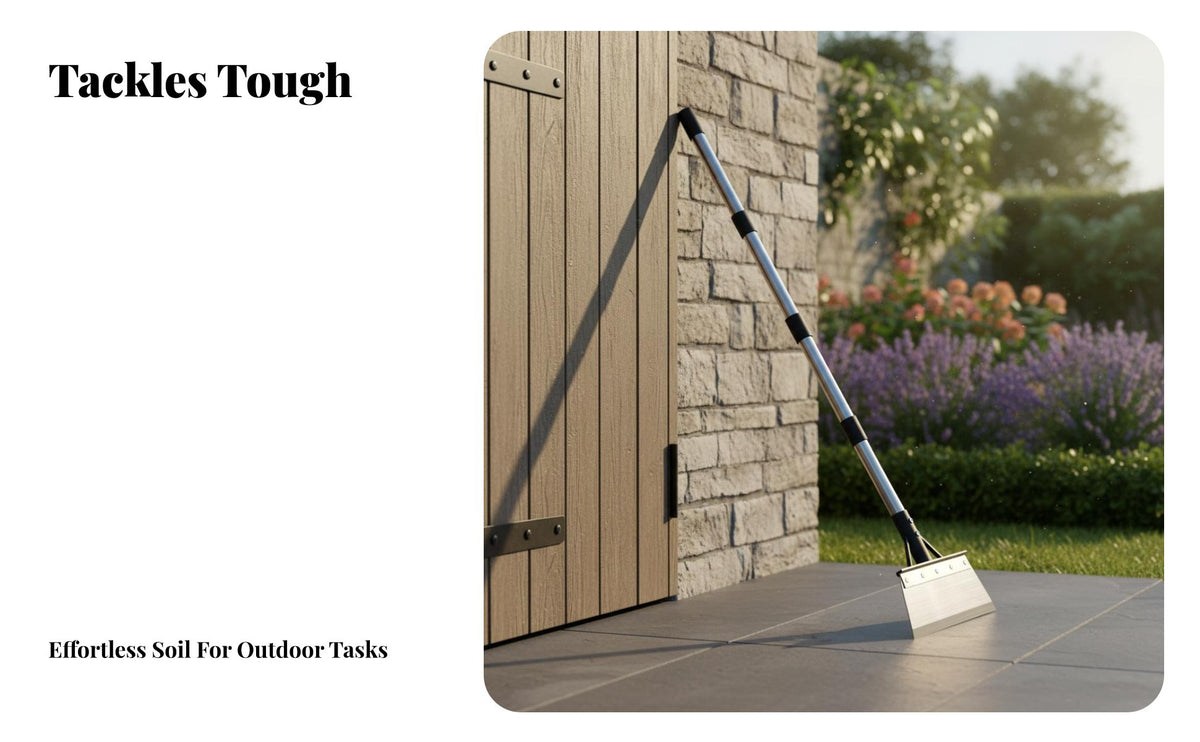Steel Garden Flat Trowel Detachable Garden Cleaning Trowel Outdoor Tool for Weeding, Lawn Edging, Digging Driveway