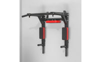 Wall-Mounted Pull Up Bar Padded with Backrest Multi-Position Wall-Attached Chin up Bar for Home Gym