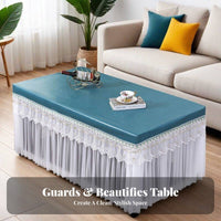 Oil-Proof Heating Table Cover Easy to Clean Waterproof Leatherette Tablecloth Reusable for Homeowners, Families, Banquets, Weddings, Parties