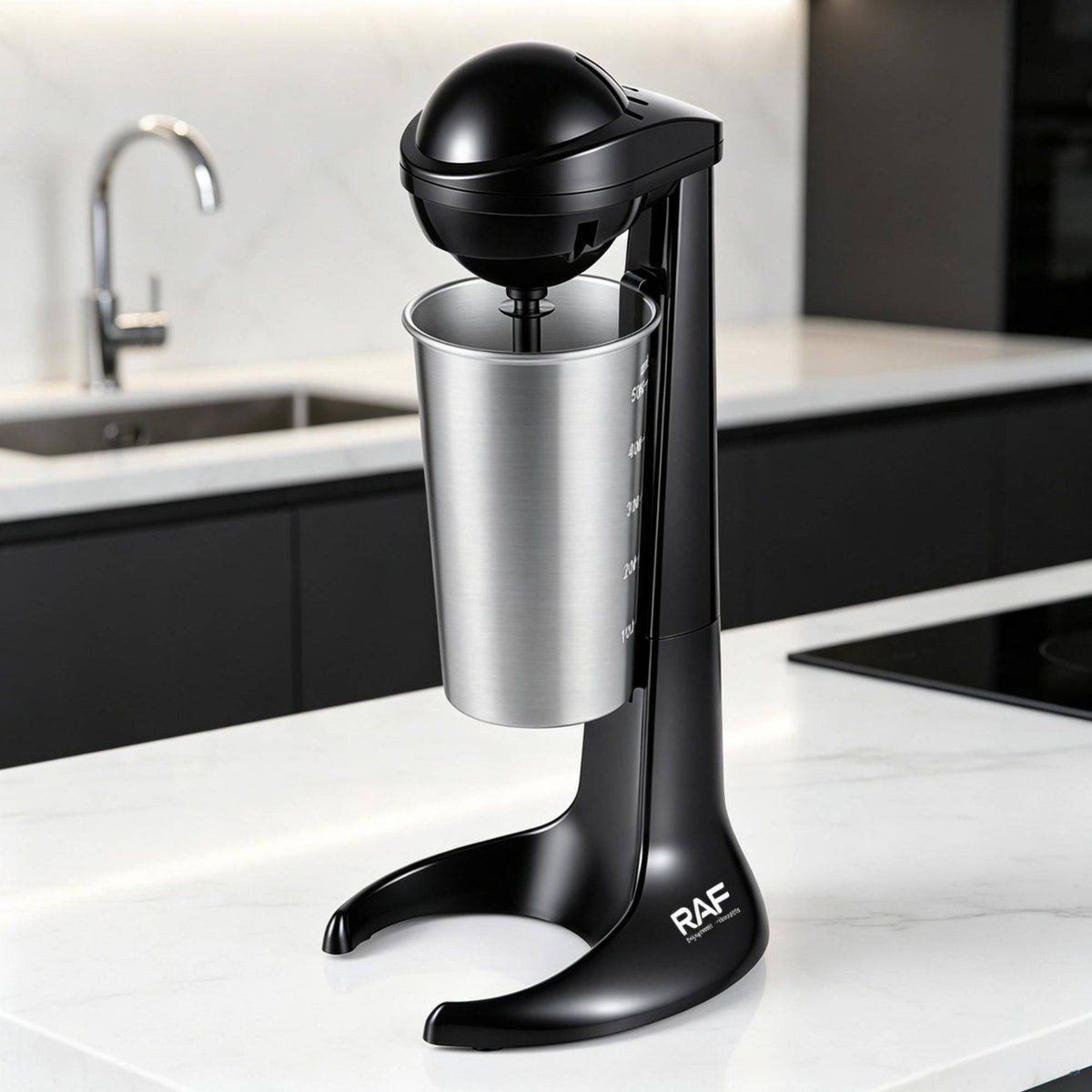 Adjustable Speed Countertop Beverage Mixer Upright Base Electric Milkshake Mixer Easy to Clean Kitchen Appliance Fast Mixing