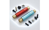 2 Pieces Residual Brake Pressure Valve with Fittings Anodized Drum Brake Valve Red Inline for Car Builders, Garage Builds
