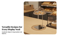 Supermarket Tasting Station Built-in Trash Bin Food Sampling Stand Stable Base Sample Display Rack for Event Promoters, Grocery Stores