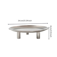 Reflective Tray with Mirrored Surface Minimalist Stainless Steel Tray Elegant Display Plate Polished for Coffee Table