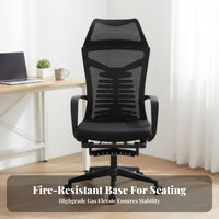 Ergonomic Recliner with Footrest 160-Degree Recline Reclining Task Chair with Leg Rest Highspine Pivoting Seat for Managers, Resting, Working