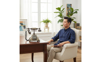 Vintage Antique Style Phone Decorative Retro Telephone Ornate Corded Desk Phone Old Fashioned for Collectors, Hotel Reception