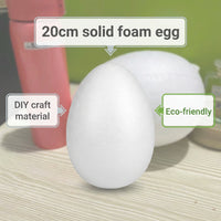 Easter White Foam Eggs, Available in Various Sizes, are Colorable Polystyrene Foam Eggs that are Easy to Decorate, Making Them Ideal Materials for Craftsmen, School Projects, and Art Classes