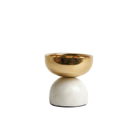 Marble Candle Holder Compact Sculptural Candle Holder Decorative Decor for Table Styling