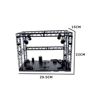 Industrial-Style Model Display Stage Standalone Display Stage with Frame Sturdy Backdrop Stand Modular for Hobbyists, Dioramas