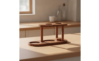 Wooden Pour-over Coffee Rack Countertop Coffee Organizer Rack Compact Storage Stand Rustic for Baristas