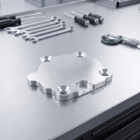 Vacuum Pump Plate Aluminum Alloy Vacuum Pump Cover Machined for Car Builders, Mechanics, Engine Swap