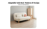 2-in-1 Design Convertible Loveseat Space Saving Foldable Loveseat Adjustable Backrest Sofa Bed Scratch Resistant for Apartment Dwellers, Pet Owners, Young Adults, Living Room, Small Areas, Bedroom, Home Office