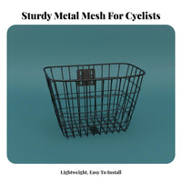 Sturdy Metal Wire Bike Basket Foldable Design Metal Wire Bike Basket Heavy Duty