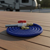 Expandable RV Water Hose Easy Storage Campsite Water Filling Kit Kink Portable Car Wash Hose for Campers, Camping, Outdoor, Garden