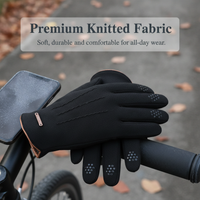 Winter Warm Cycling Fishing Gloves for Men and Women, Suede Lined, Thickened, Windproof, Non-slip, Touchscreen Compatible