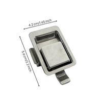 Panel Latch Lock Stainless Steel Recessed Latch with Handle Cabinet Door Lock Polished for Builders, Industrial Cabinets