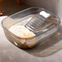 Thickened Wash Basin with Washboard Ergonomic Laundry Basin with Washboard Space-Saving Long-Lasting for Parents