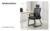 Adjustable Height Rolling Mesh Chair Swivel Function Rolling Mesh Seat Ergonomic Design Seating Furniture Support for Office Workers, Students, Adults, Study Room, Bedroom