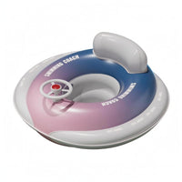 Anti-Tip Baby Swimming Seat Circle Floating Body Steering Wheel Swim Circle Portable Inflatable Baby Swim Seat Easy to Inflate and Deflate for Toddlers, Young Children