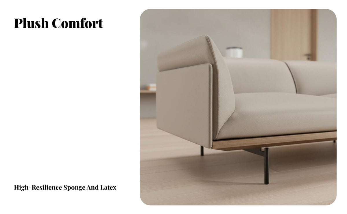 3-Seater Settee Italian design Upholstered Deep-Seat Sofa Nordic Aesthetic Living Room Furniture for Families, Business Owners, Reception Area, Bedroom