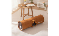 Foldable Cat Tunnel with Fuzzy Trim Indoor Collapsible Cat Tunnel Soft Pet Toy Cozy for Cats, Kittens, Apartments