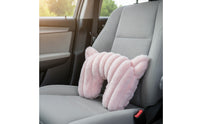 Soft U-Shaped Pet Neck Pillow Cushioned Pet Neck Pillow with Ears Supportive Cozy for Cats, Small Dogs, Young Dogs, Car Travel