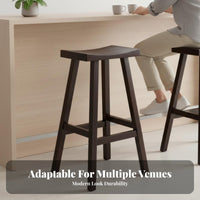 Minimalist Design Backless Saddle Stool Sturdy Construction Barstool Long-Lasting Frame Counter Chair Built-in Footrest for Business Owners, Homeowners, Adults, Cafe, Restaurant, Breakfast Nook, Kitchen