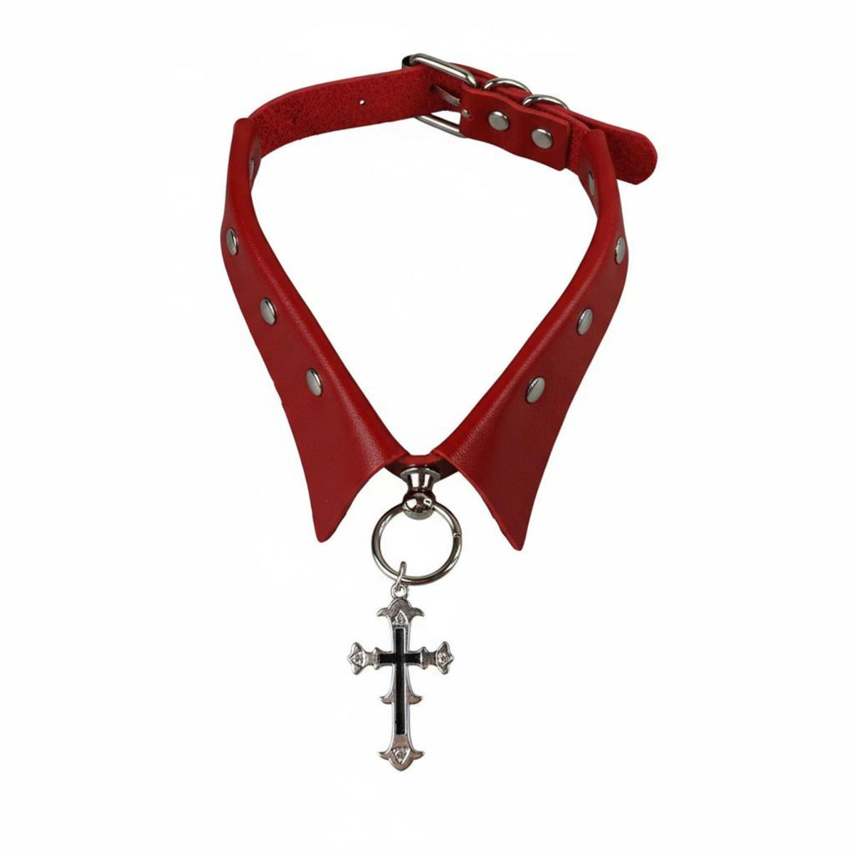 Cross ornament Neckband Darkly Romantic and aesthetic Choker Tarnish-Resistant for live music events, Women
