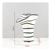 Modern Striped Flower Vase Eye-Catching Design Striped Vase Easy to Match Home Decor for TV Cabinet