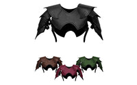 Leather-Like Cosplay Plate Riveted Trim Layered Chest Plate Scalloped Edge Medieval Chest Plate Side Straps for Cosplayers