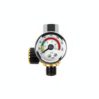 Labor-Saving Knob Spray Pressure Regulator High-Precision 1/4 Inch thread/4 Airflow Control Valve Anti-Slip Design Air Regulator with Gauge for Painters, Mechanics, DIYers, Auto Body Shop, Workshop, Garage