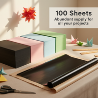 Glossy Wax Paper for Crafting, Origami, and Paper Cutting