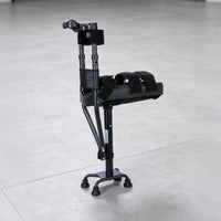 Single Leg Telescopic Mobility Aid Anti Slip Base Telescopic Knee Crutch Hands Free Knee Crutch Left and Right Foot Universal