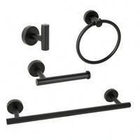 4 Pieces Stainless Steel Bathroom Hardware Set Concealed Mount Towel Bar Set with Loop Modern Towel Bar Rustproof for Guest Bath, Washroom