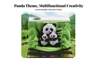 Creative Gift Panda Tear-Detachable Memo Pad Decorative Ornament Panda Tear-Detachable Notepad Includes Acrylic Display Case for Students