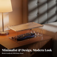 Clear organizer with Handles Space-Saving Organizer Box adaptable Use for Desktop