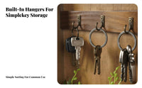 Multi-Functional Wall-Mounted Key Cabinet Vintage Design Household Storage Handmade for Homeowners, Families, Business Owners, Entryway, Hallway, Living Room, Office