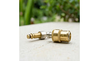 2 Pieces 1/4-Inch Quick-Connect Adapter Brass Pressure Washer Adapter with Male and Female Fittings